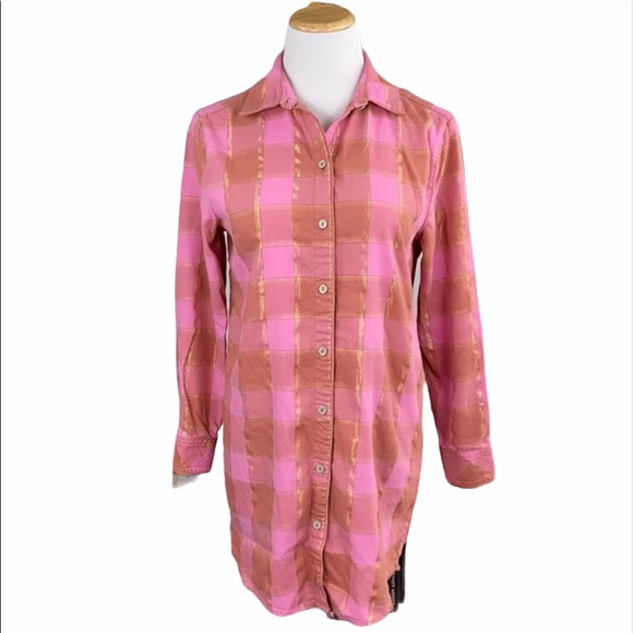 Victoria’s Secret Pink Plaid Flannel Sleep Shirt